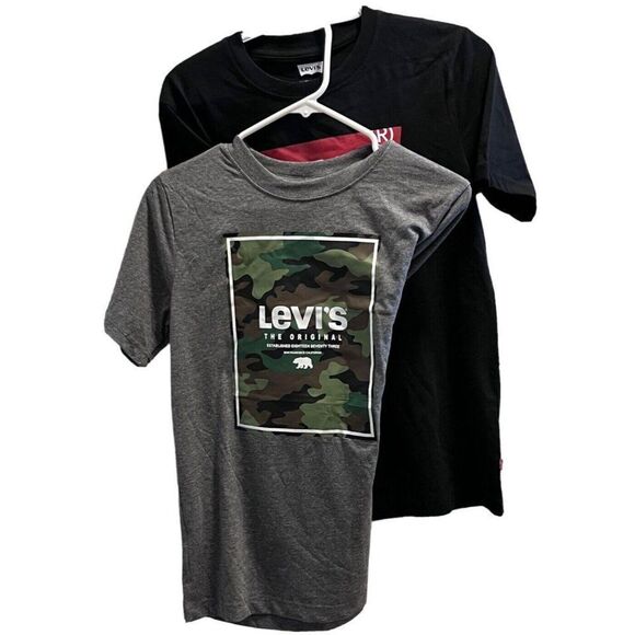 Levi's Other - Levis Boys Short Sleeve Logo Cotton Blend Crew Neck T Shirt Set 2 Pack SZ 14-16